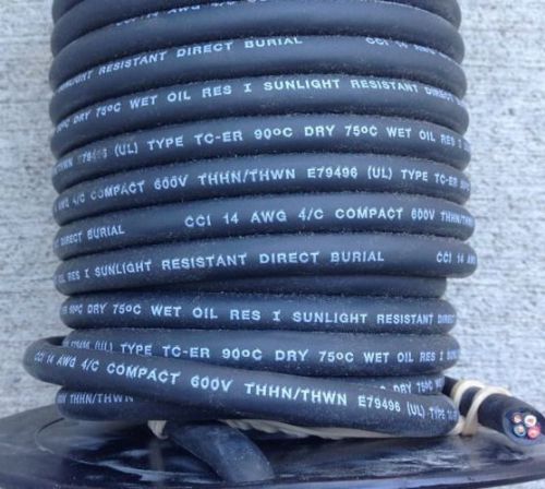 50&#039; Coleman Cable 14/4 Solid Compact 604445008 600V THHN 14AGW Direct Bury Wire