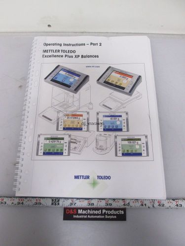 Mettler Toledo 11781077 Excellence Plus XP Balance Operating Instructions Part 2