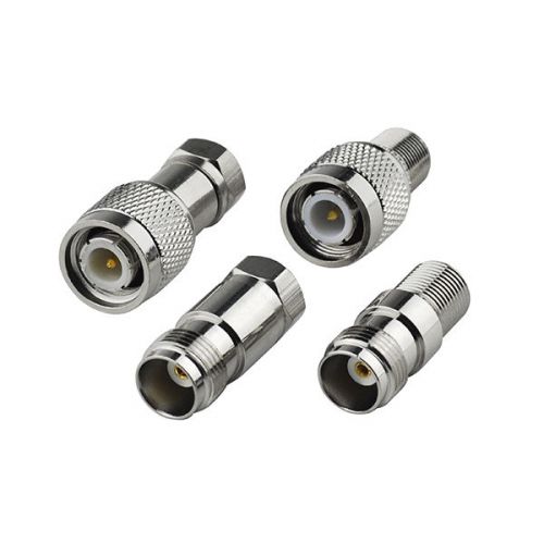Tnc-f rf coax adapter connector kit tnc to f 4 type male plug / female jack for sale