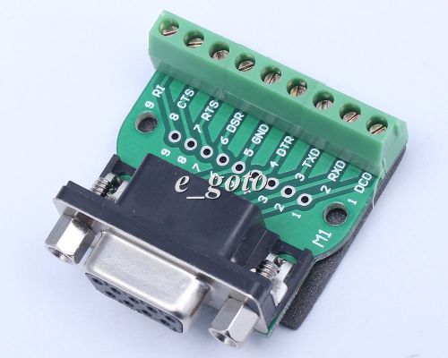 Db9-m1 nut type connector db9 9pin female adapter terminal module rs232 to termi for sale