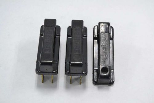 Lot 3 english c60 fuse holder 1p 600v-ac 60 a amp b359050 for sale