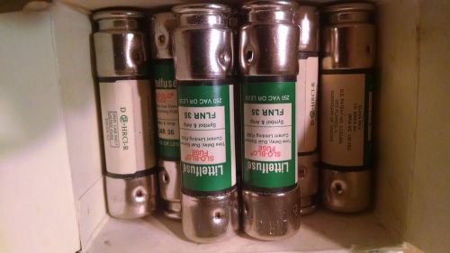 7 new flnr 35 littlefuse slo-blo time delay dual element current limiting fuses for sale