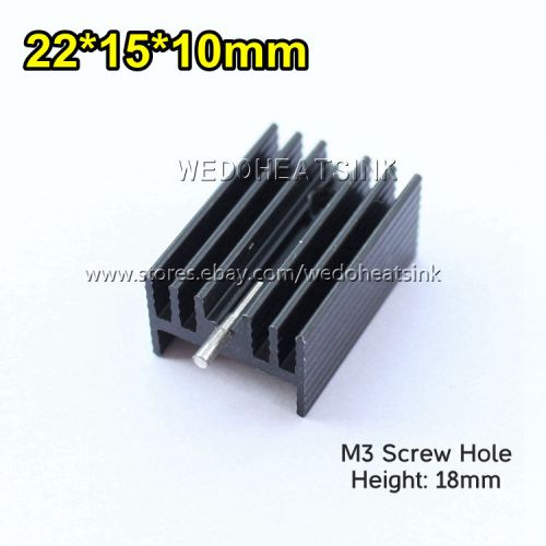 100pcs 22*15*10mm aluminum heat sink with needle radiator to-220 transistor for sale
