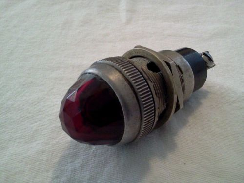 Steampunk Dialco Pilot Indicator light Red Bevel Jewel Lens 75w 125v
