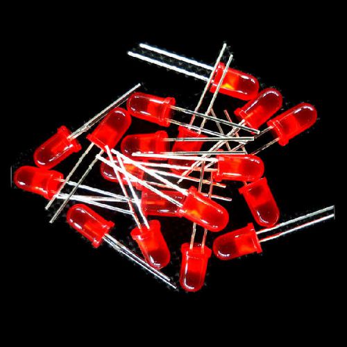100pcs 5MM Red hair Red light-emitting diode Red LED Super Bright
