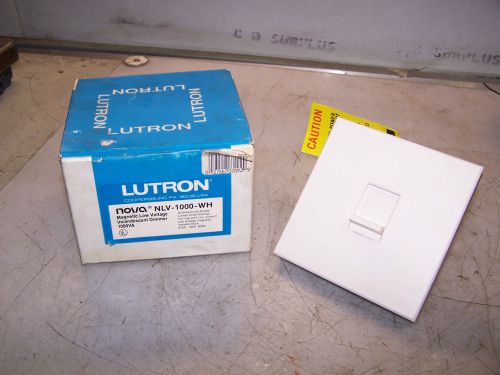 Lutron magnetic low voltage incandescent dimmer 1000 va model nlv-1000-wh for sale