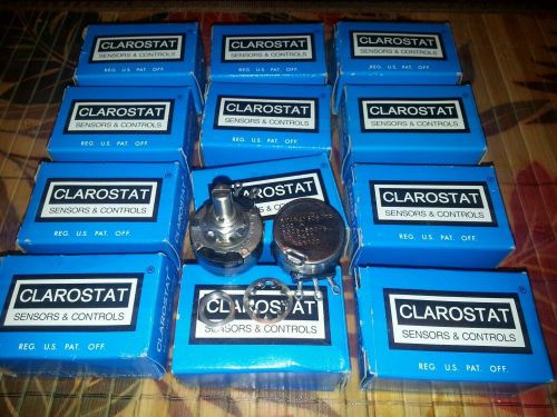 (12)  clarostat rv4naysd501a 53c3500 potentiometer, 500ohm, pot, panel mount for sale