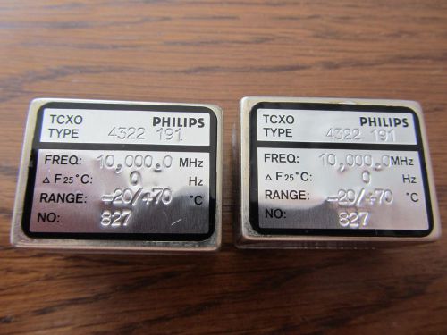 Tcxo 10mhz  1000 khz 0 hz tolerance 25 c philips  type 4322 191  made in holland for sale