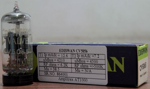 1x New Nos CV5056 6U8 ECF82 Ediswan make made in UK  Tested Amplitrex AT1000