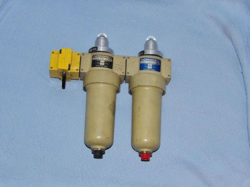 2 NORGREN 250 PSI PNEUMATIC FILTERS,F08-001-a1do, and F55-001-lodo