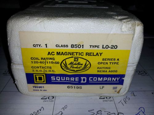 SQUARE D NEW IN BOX  8501L020 CONTROL 4 POLE RELAY GREAT PRICE