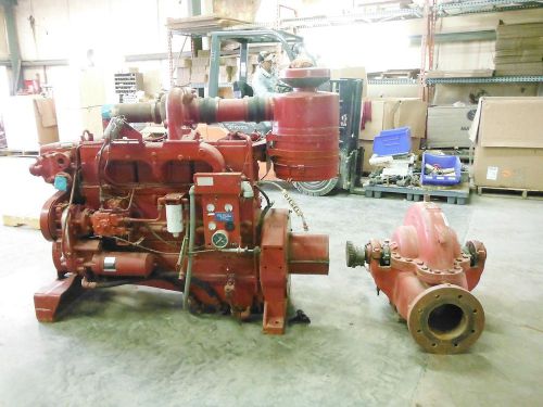 Cummings nt-855-f2 motor w/aurora 6&#034; x 8&#034; pump 6-481-20 bf, 1770 rpm (used) for sale