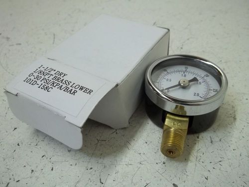 SUPERIOR HYDRAULICS 101D-158C GAUGE 0-30 PSI *NEW IN A BOX*