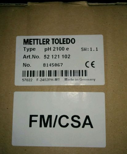 Mettler Toledo pH 2100e FM/CSA    MAKE AN OFFER!