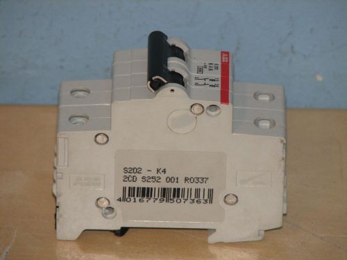 Abb s202 k4 a 4a/277/480 vac din rail miniature circuit breaker for sale