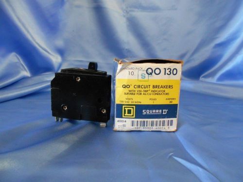 Square d qo130 circuit breaker 30 amps, 1 pole, 120/240v, 50/60 hz., new surplus for sale