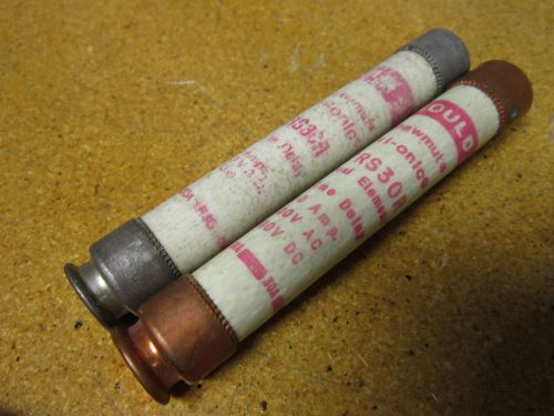 Gould Shawmut TRS30R Fuses 30A 600V Dual Element Time Delay (Lot of 2)