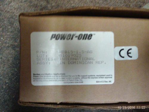 NEW Power One HBB15-1.5-A Power Supply 120/240VAC, +/-15VDC or +/-12VDC or -5VDC