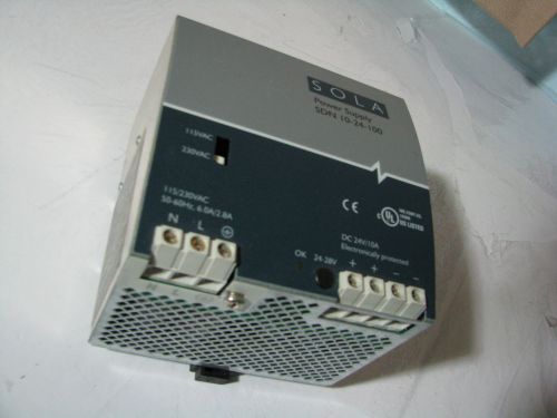 SOLA POWER SUPPLY 115/230VAC 24VDC 10AMP SDN 10-24-100