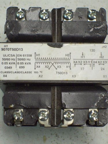 Square D 9070T50D13 Transformer Control 50/60Hz 0.05kVa