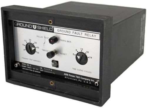 Abb gr-5 ground-shield 125vdc ground fault protection adjustable sensor relay for sale