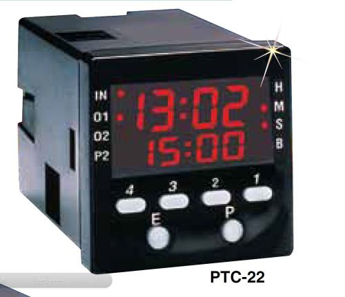 Omega ptc-22 1/16 din multi-programmable led timer w/relays 90-240vac 2 spdt 5a! for sale