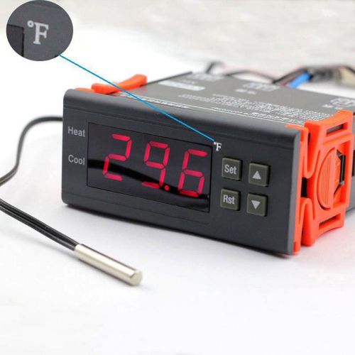 Fahrenheit ac 110v temperature f controller temp sensor incubation thermostat sy for sale