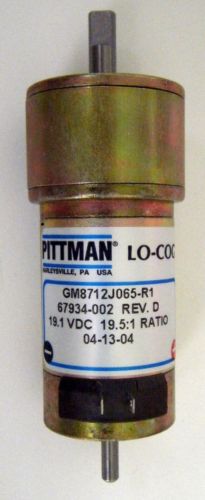 PITTMAN LO-COG DC Motor GM8712J065 19.1 VDC 19.5:1 Ratio