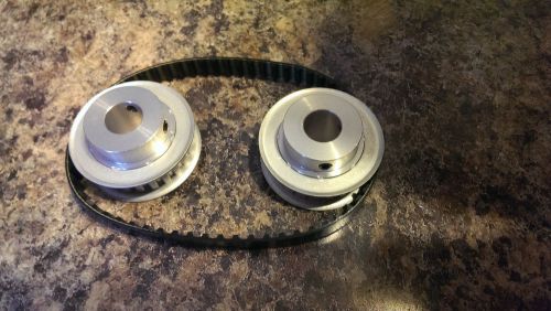 Two timing belt pulleys with matching timing belt .5 bore cnc,stepper motor for sale