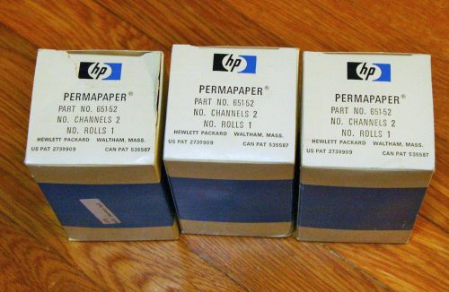 Heat-Sensitive Recording Paper, HP Permapaper Rolls Part 651-52 (lot of 3)