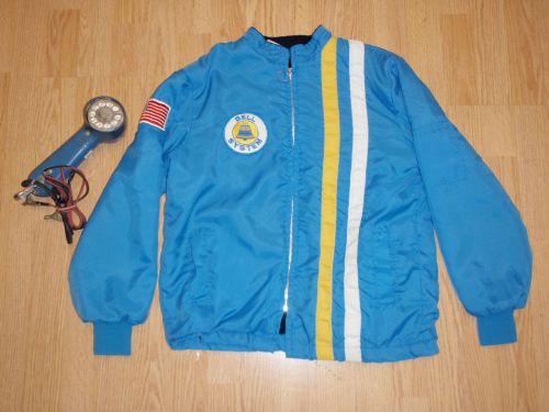 Vintage 70&#039;s Bell System Bell Telephone Lined Windbreaker Jacket &amp; Butt Phone