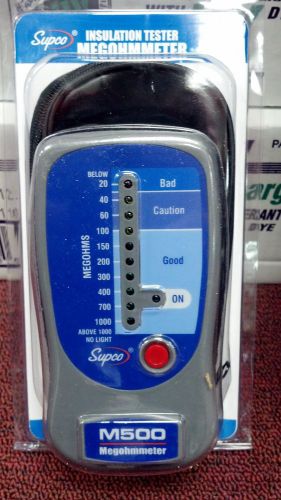 MEGOHMMETER INSULATION TESTER MODEL M500 SUPCO-U.S.A