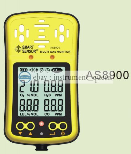 Oxygen hydrothion h2s carbon monoxide co combustible gas 4in1 detector monitor for sale
