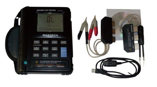 MASTECH MS5308 Handheld Portable LCR L C R Meter 100K Hz RS232 Serial/Parallel