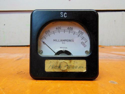 Vintage Bakelite Weston MILLIAMPERES D.C. meter made for WESTERN ELECTRIC