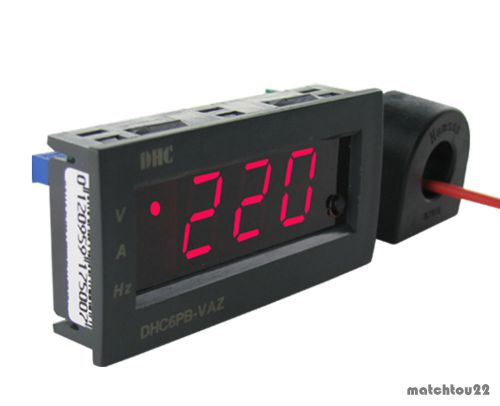 3 in 1 red led digital meter ac600v 100a voltage current frequency display for sale