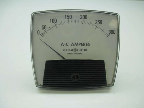 General electric ge 0-300a amp a-c ac amperes ammeter meter d394816 for sale