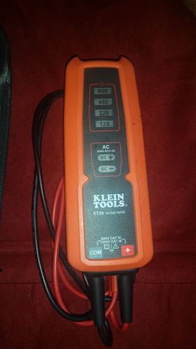 Klein Tools Model ET50 Voltage Tester w/ Leads Good Condition .