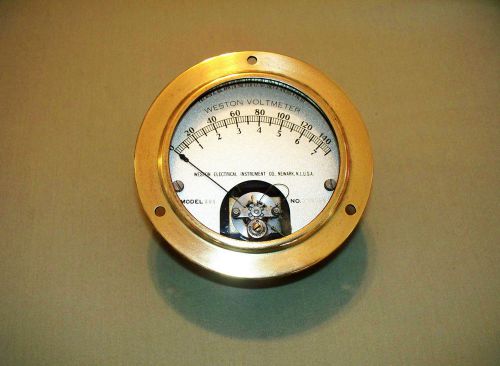 Precision ANTIQUE Weston 0-145Volt  0-7.5Volt Voltmeter USA