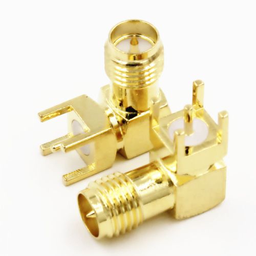 10 x pcb mount rp sma female plug right angle rf connector for sale