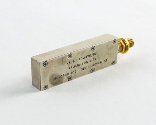 K&amp;L Microwave X4MC10-660/10-PX Filter - Low Freq, Narrow Band, 4 Sec, 50 Mhz