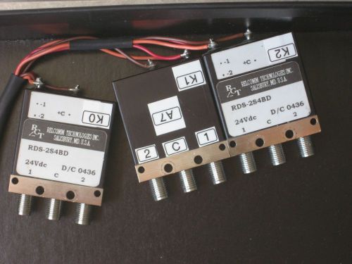 18 GHz Microwave Switches, qty. 3. RelComm RDS-2S4BD. TESTED!
