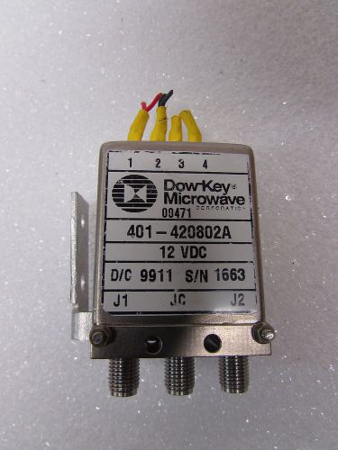 DOW-KEY MICROWAVE 401-430802A RF Switch, SMA type DC - 18GHz SPDT50 ohm