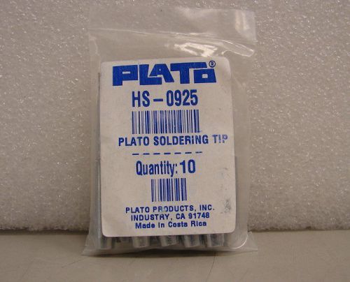 (10) Plato HS-0925 Flat, Bent 1/16&#034; Soldering Tips For Hakko Stations 1.6 mm NEW