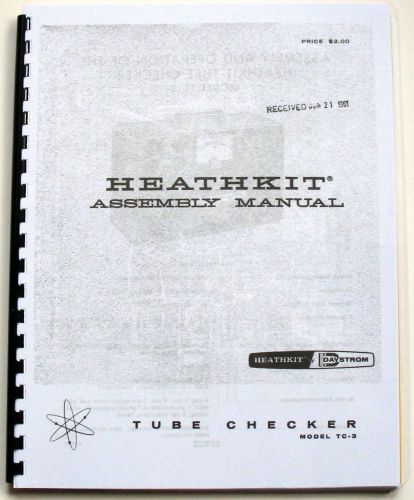 Assembly Manual and Tube Charts for Heathkit TC-3 TUBE CHECKER / TESTER