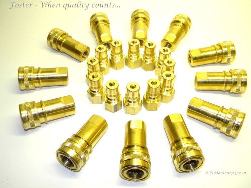 Carpet Cleaning - FOSTER Brass M/F QD for Wands &amp; Hoses (Set of 12)