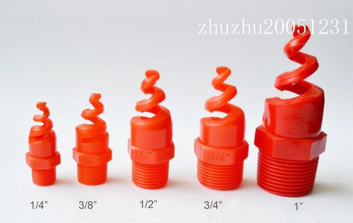 10pcs bspt pp plastic spiral cone spray nozzle 3/8&#034;  new for sale