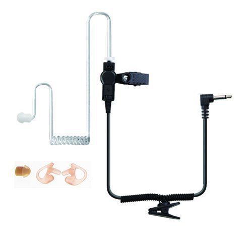 abcGOODefg? 24&#034; Coil Tube Earbud Audio Kit for Two Way Radio 2.5mm Right Angle M