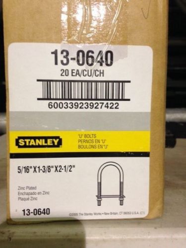 Stanley u bolts size 5/16&#034;x 1-3/8&#034;x2-1/2&#034; for sale