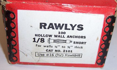 Hollow wall anchors 1/8 inch short for walls 1/8 to 5/8 inch thick qty 60